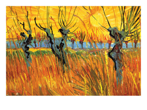 Pollard Willows at Sunset - Van Gogh Painting On Canvas